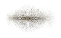 63"x33" Metal Wall Sculpture in Stainless, Bronze #754