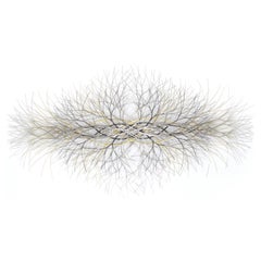 63"x33" Metal Wall Sculpture in Stainless, Bronze #754