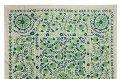 New Asian/Uzbek Suzani Textile, Embroidered Cotton & Silk Wall Hanging
