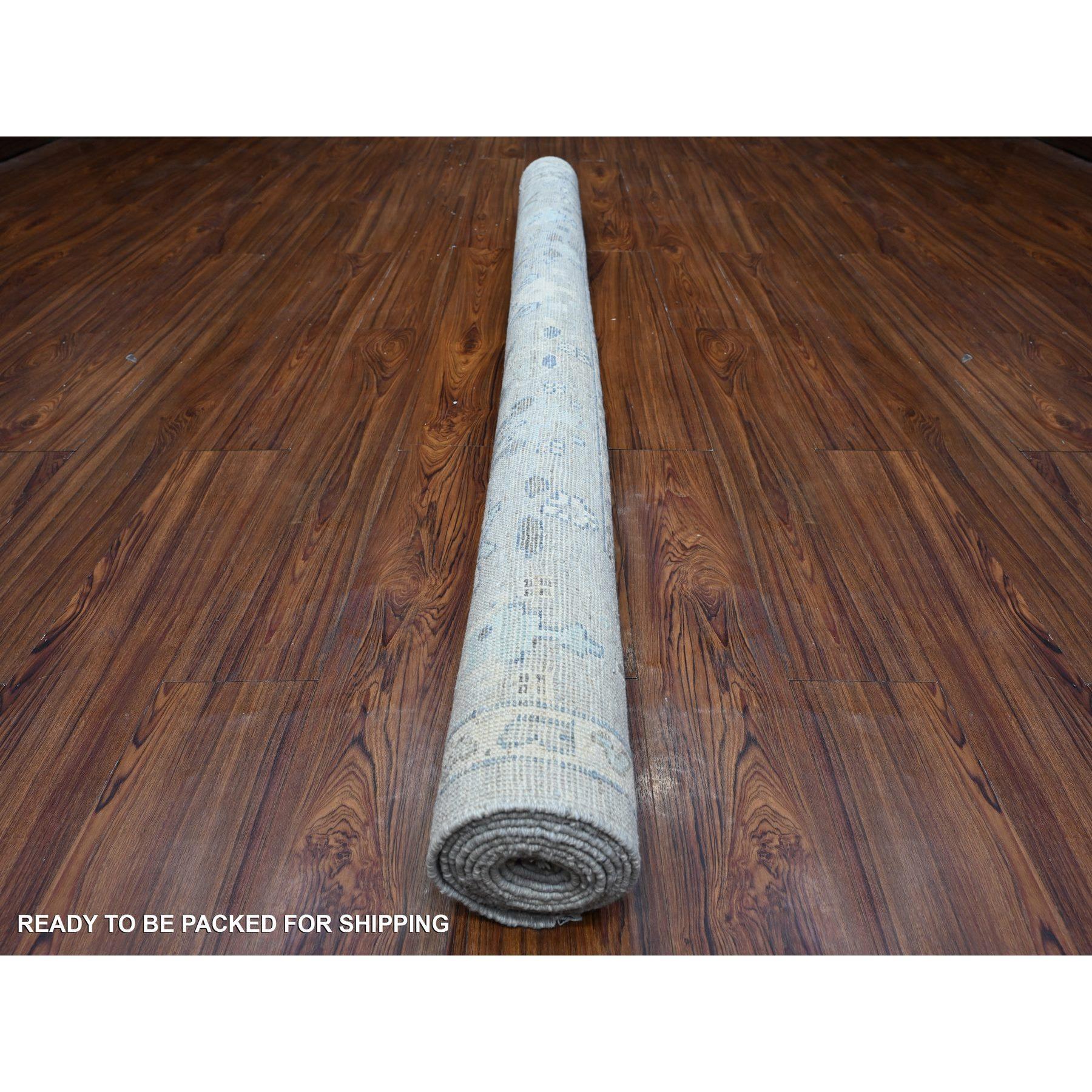 Alfombra Oriental Angora Afgana Oushak Gris De 6'3 
