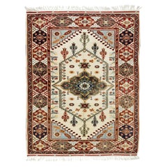 6.3x8.2 Ft Vintage Handgeknüpfter türkischer Teppich, einzigartiger traditioneller Teppich