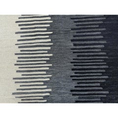 6'3"x9' Avant-Garde Design With Open Field Flat Weave Kilim Reversible Rug