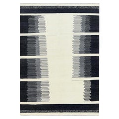 6'3 "x9' Avant-Garde Design mit offenem Feld Flachgewebe Kilim Wendeteppich