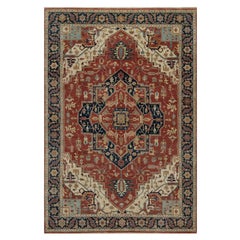 6
3 "x9
1" Roter antiker feiner Heriz Re-Creation Teppich aus handgeknüpfter neuseeländischer Wolle