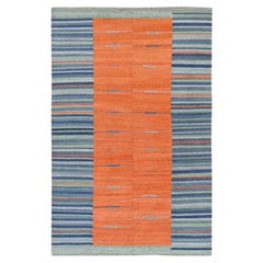 6
3 "x9
2" Hand gewebt Sunburst und Streifen Design flach weben Kilim Wolle Teppich