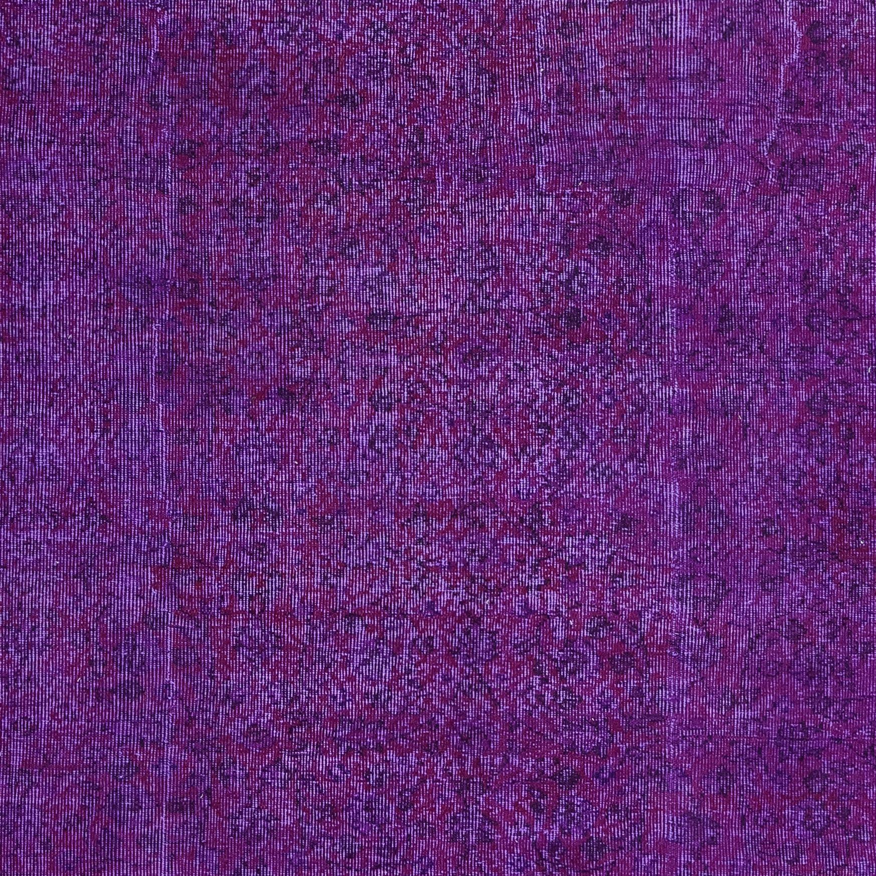 Modern 6.3x9.6 Ft Contemporary Wool Area Rug in Purple, Hand-Knotted in Turkey For Sale