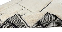 6.3x9.6 ft Handknotted Modern style Tulu Rug, 100% Soft, Cozy Natural Wool
