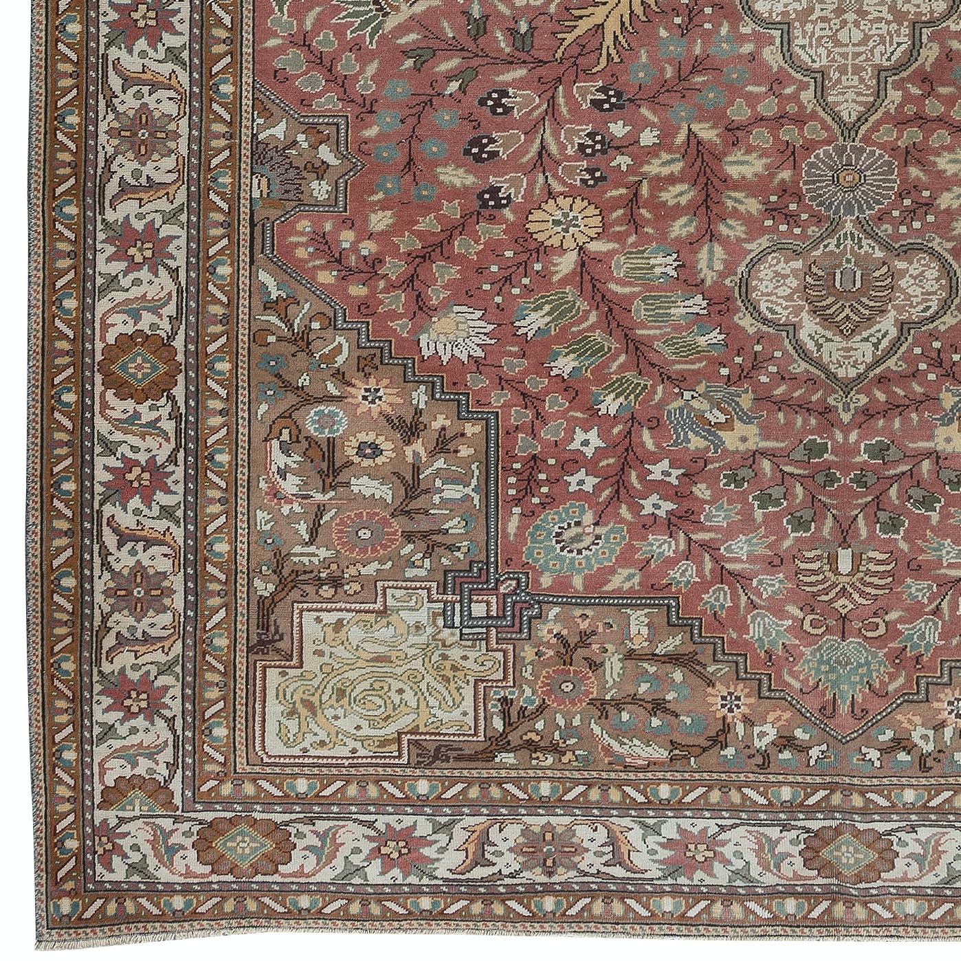 Tappeto Vintage Turkish Kysari 6.3x9.7 Ft. Tappeto orientale classico, fine e senza tempo In condizioni buone in vendita a Spring Valley, NY