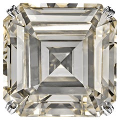 64 Carat Asscher Cut Diamond Engagement Ring GIA Certified O - P SI1
