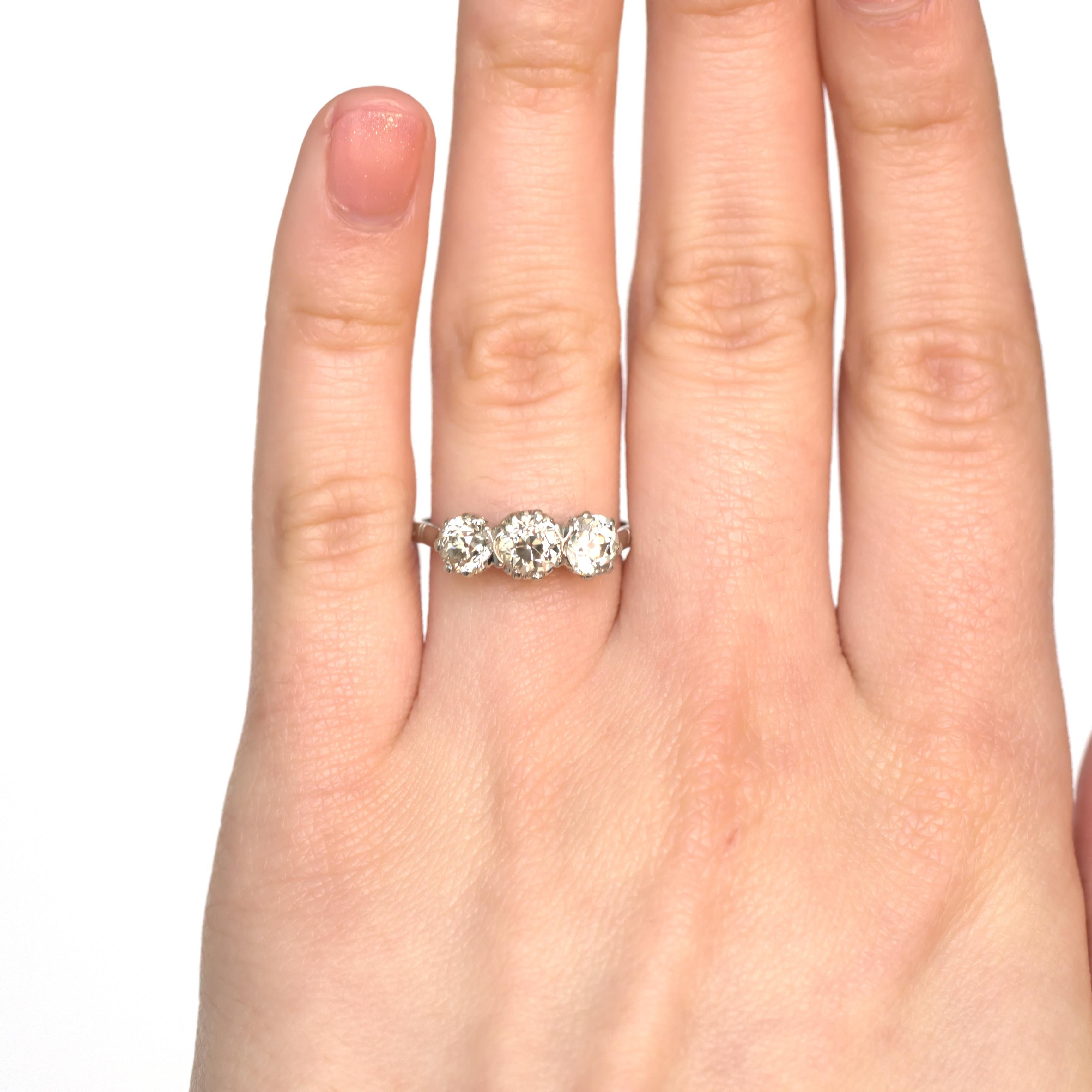 Edwardian .64 Carat Diamond Platinum Engagement Ring For Sale