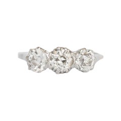 Antique .64 Carat Diamond Platinum Engagement Ring