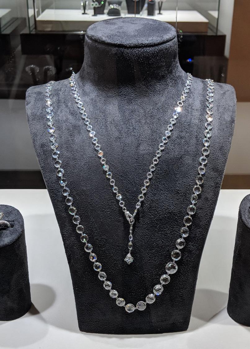 diamond long necklace