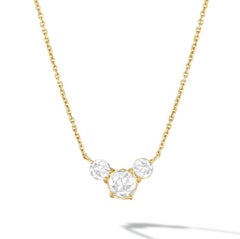 64 Facets Ethereal 0.50 Carat Triple Rose Cut Diamond in 18 Karat Yellow Gold