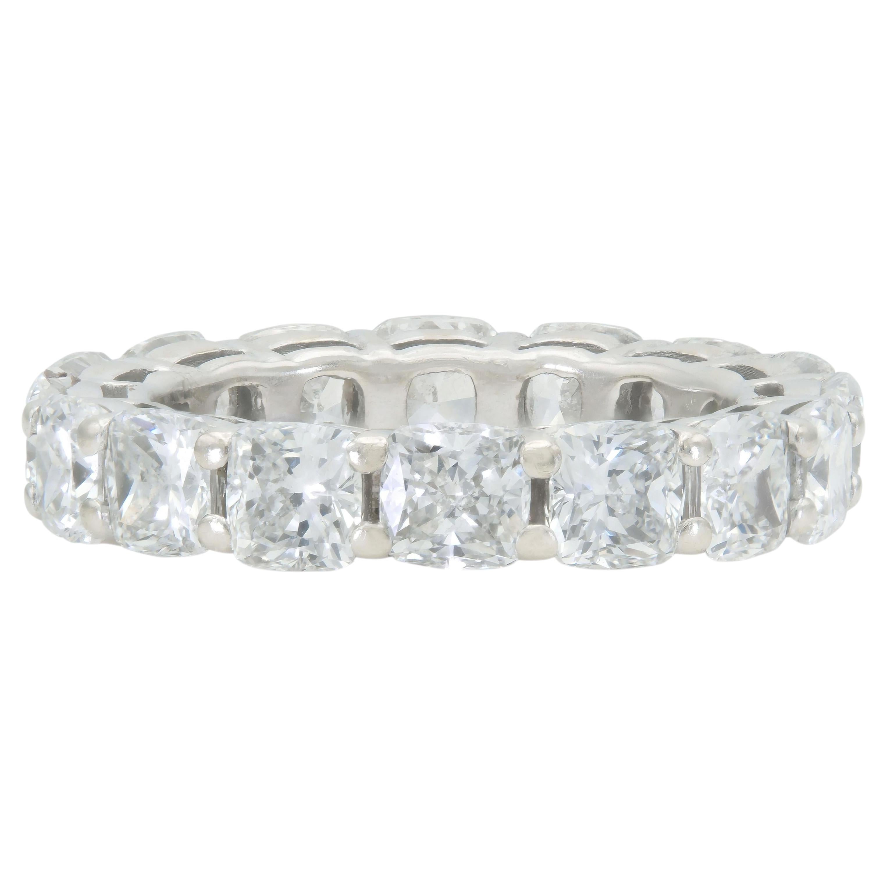 6.40 Carat Cushion Cut Diamond Eternity Band