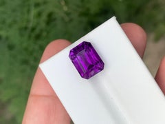 6.40 Carat Natural Loose Amethyst Emerald Shape Gemstone From Brazil