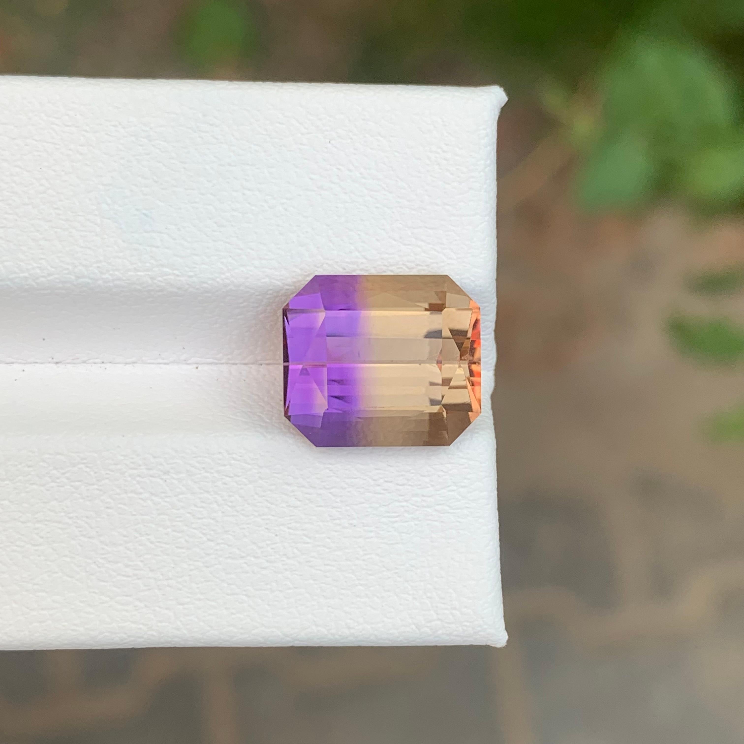 Arts and Crafts 6.40 Carat Natural Loose Ametrine Emerald Shape Gemstone en vente