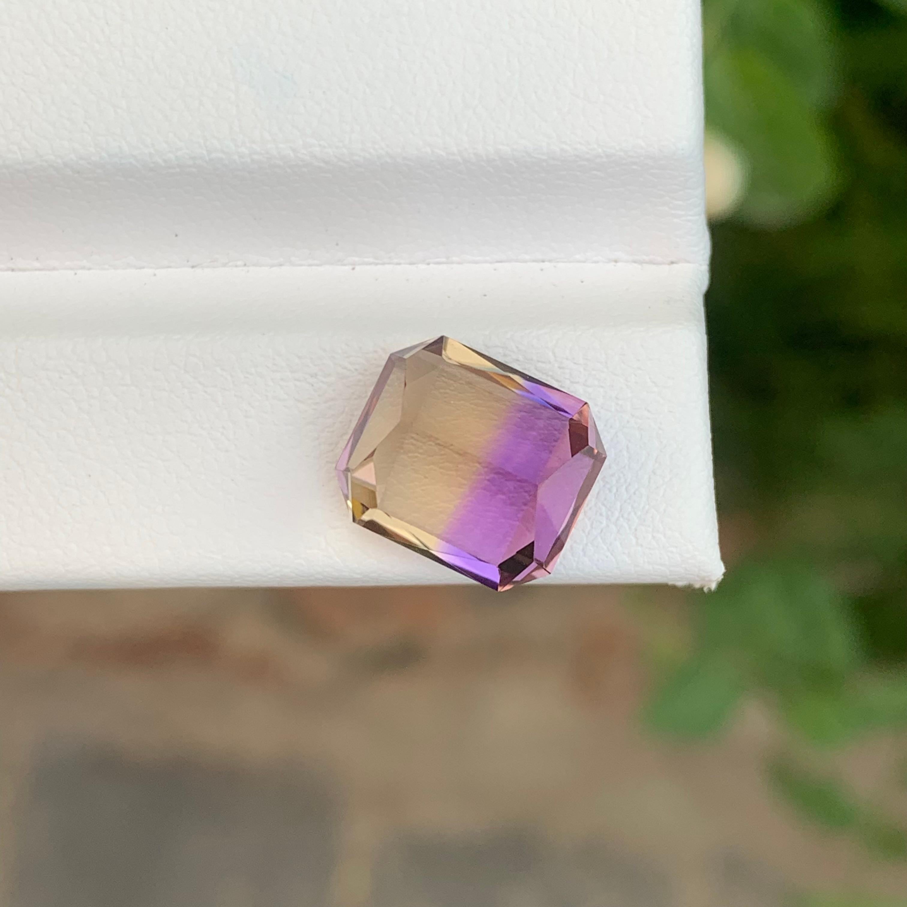 6.40 Carat Natural Loose Ametrine Emerald Shape Gemstone Neuf - En vente à Peshawar, PK