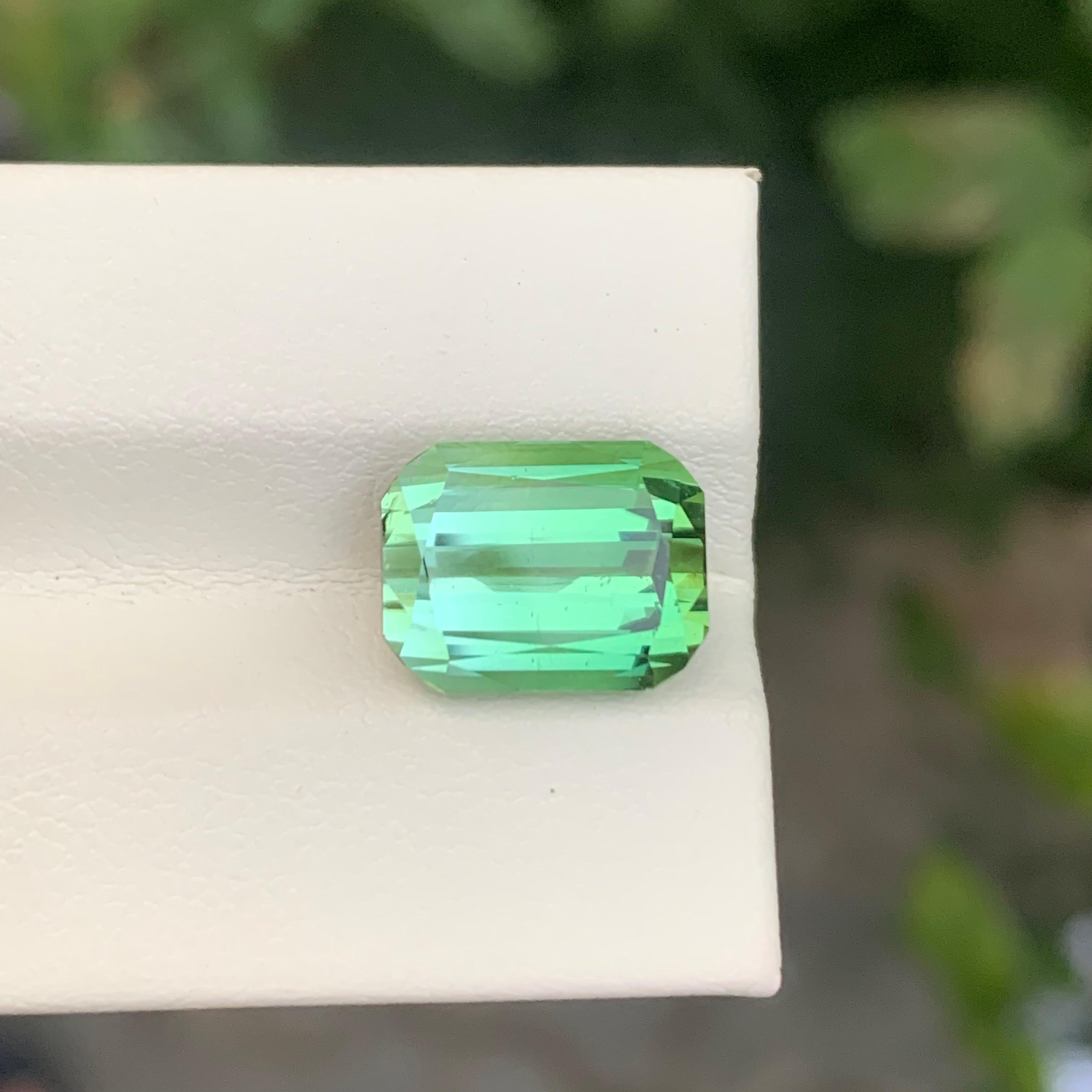 Arts and Crafts 6.40 Carat Natural Loose Bi Colour Tourmaline Cushion Shape Gemstone For Sale