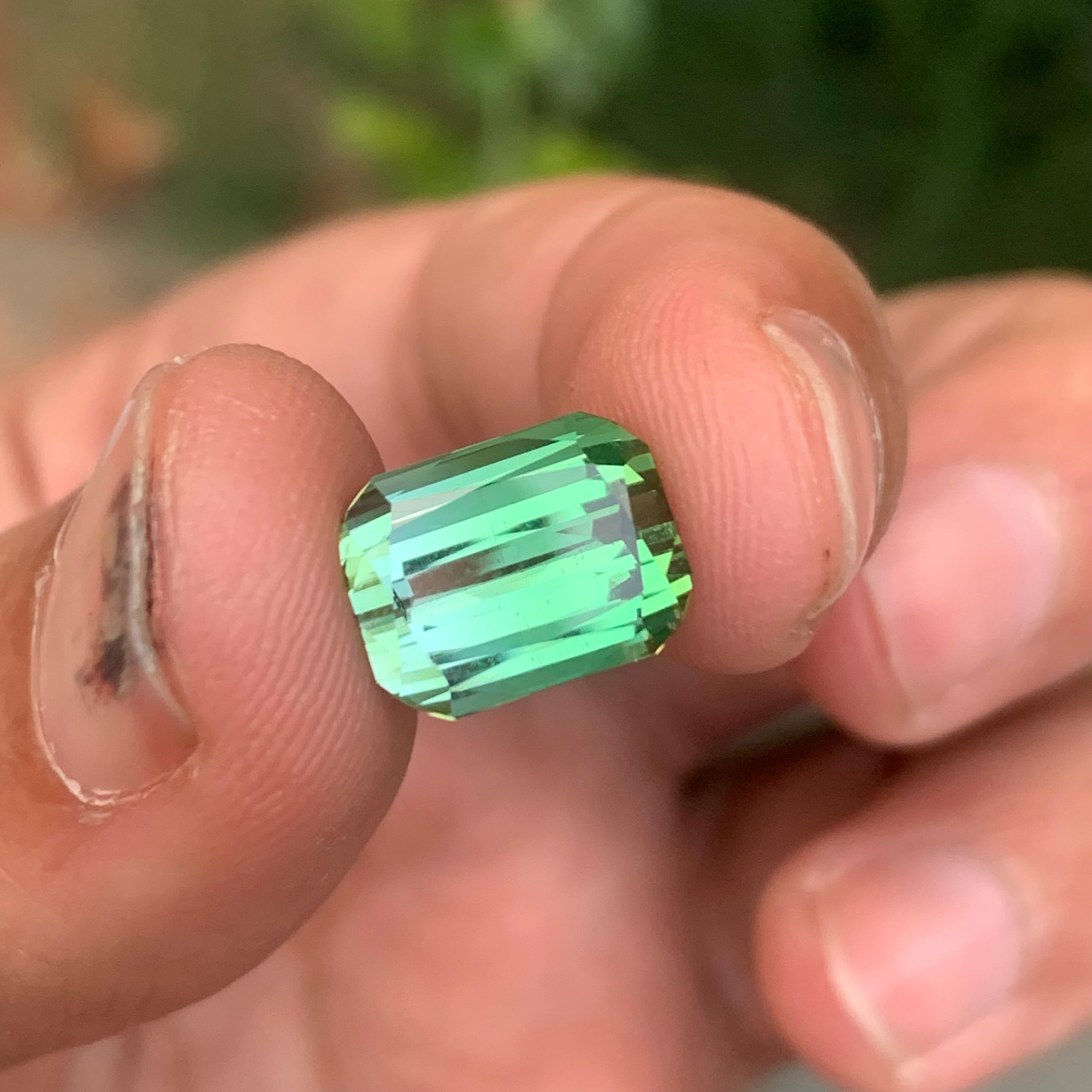 6.40 Carat Natural Loose Bi Colour Tourmaline Cushion Shape Gemstone For Sale 1