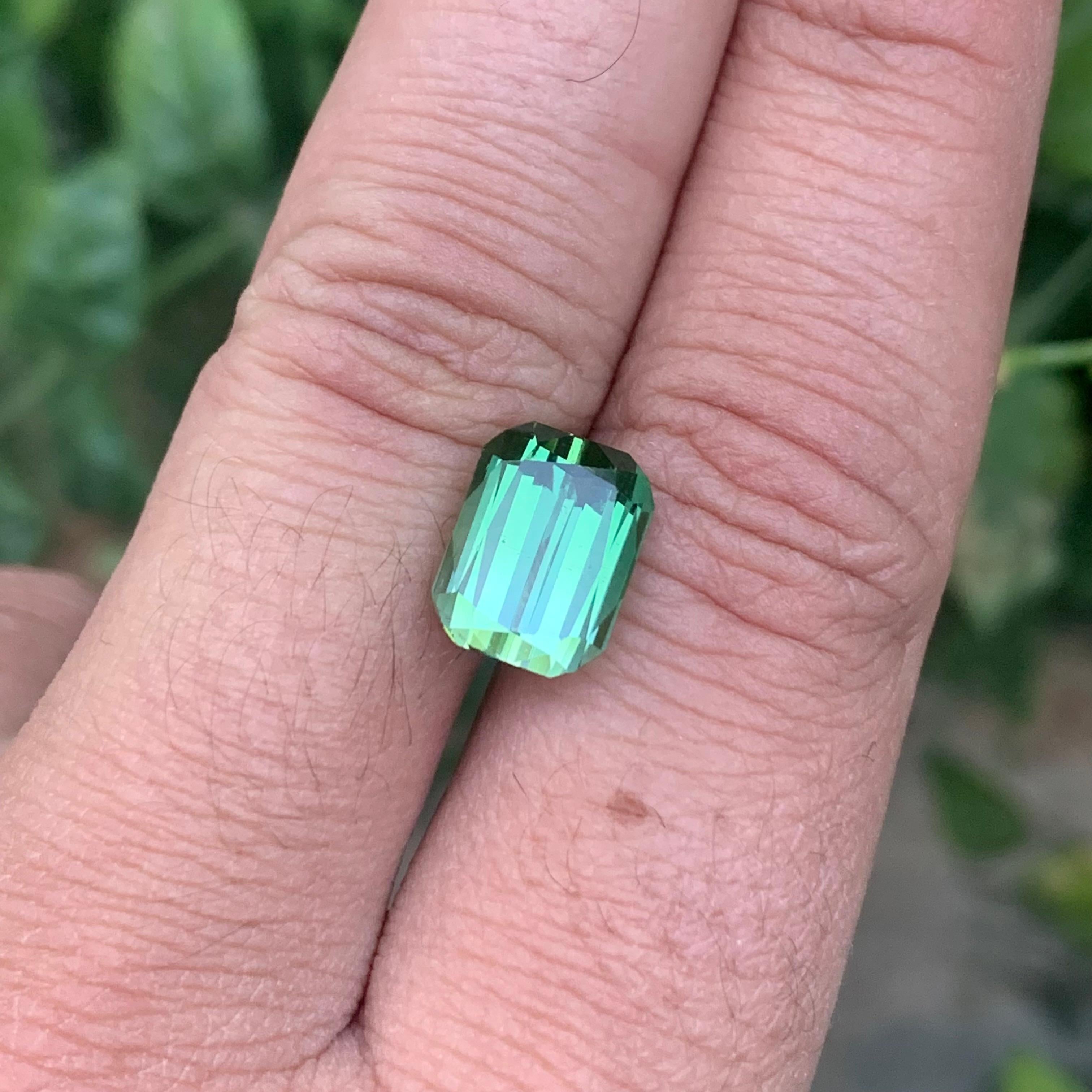 6.40 Carat Natural Loose Bi Colour Tourmaline Cushion Shape Gemstone For Sale 2
