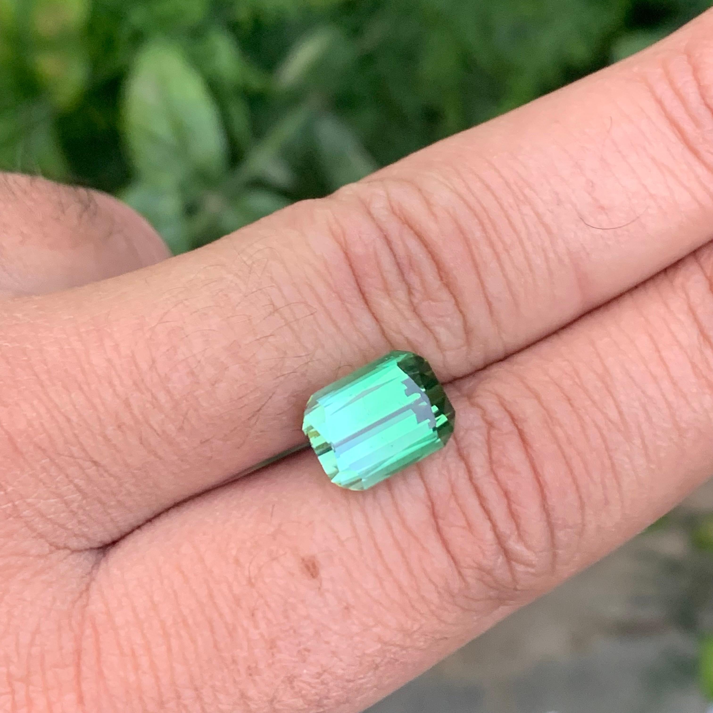 6.40 Carat Natural Loose Bi Colour Tourmaline Cushion Shape Gemstone For Sale 3