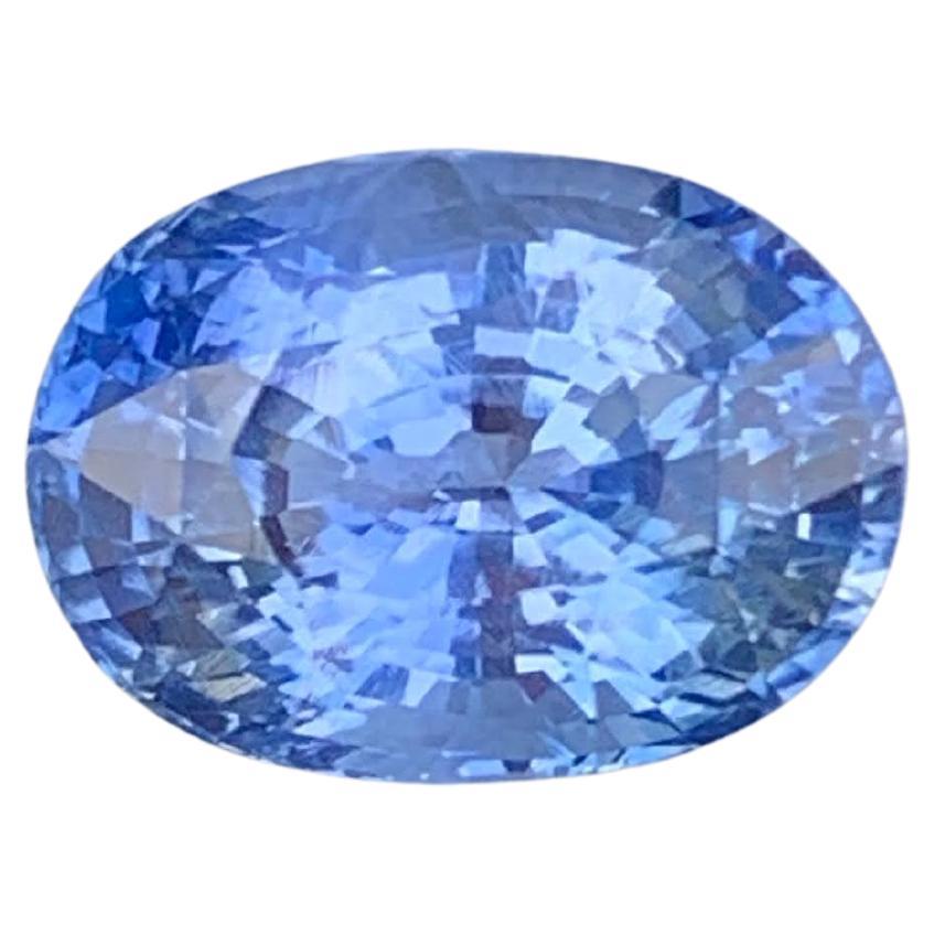 6,40 Carati di Zaffiro Blu Naturale Sciolto Certificato Taglio Ovale Gemma dello Sri Lanka