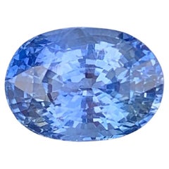 6,40 Karat natürlicher loser zertifizierter blauer Saphir im Ovalschliff Sri Lanka Edelstein