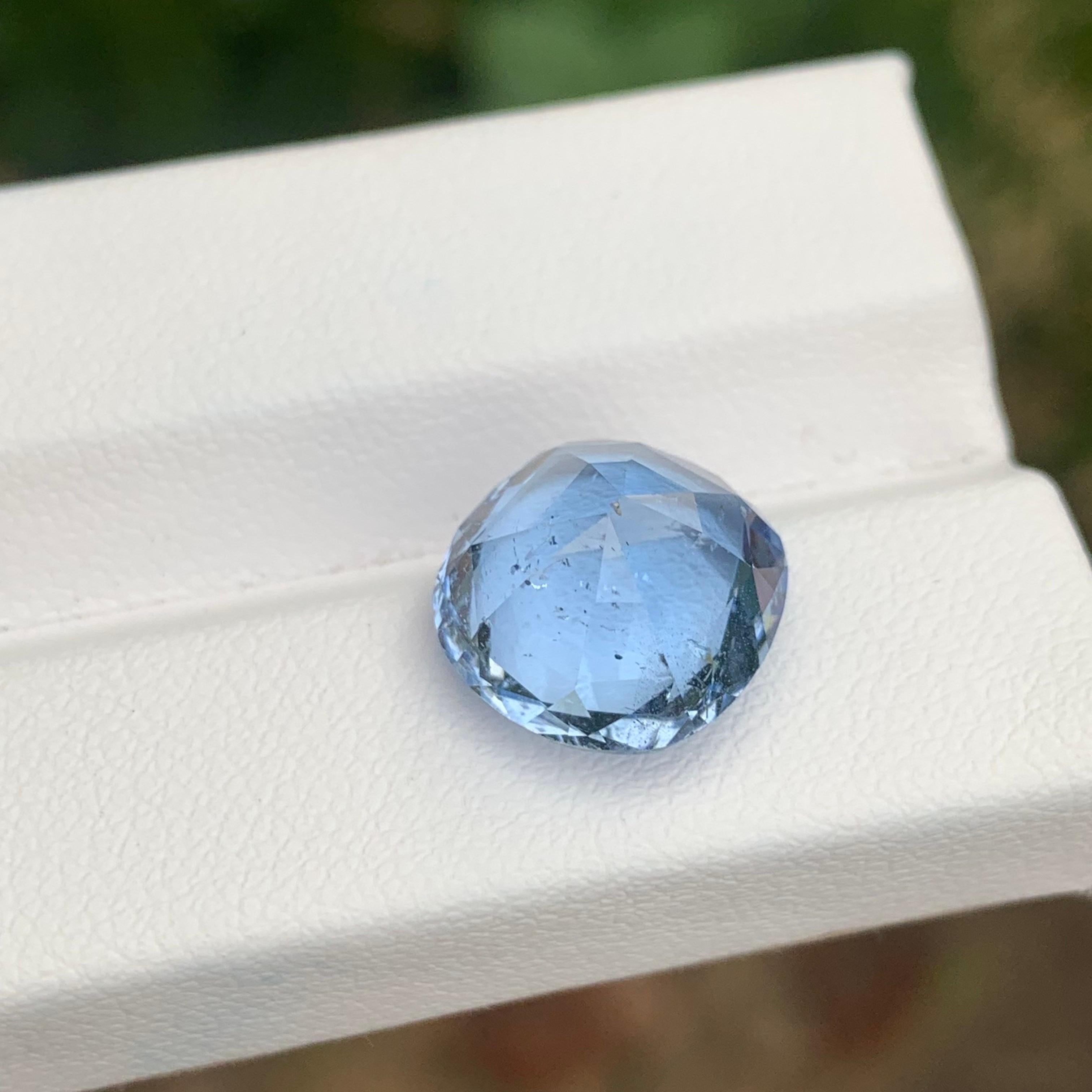 6.40 Carat Natural Loose Goshenite Aquamarine Cushion Shape Gemstone en venta 4