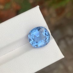 6.40 Carat Natural Loose Goshenite Aquamarine Cushion Shape Gemstone
