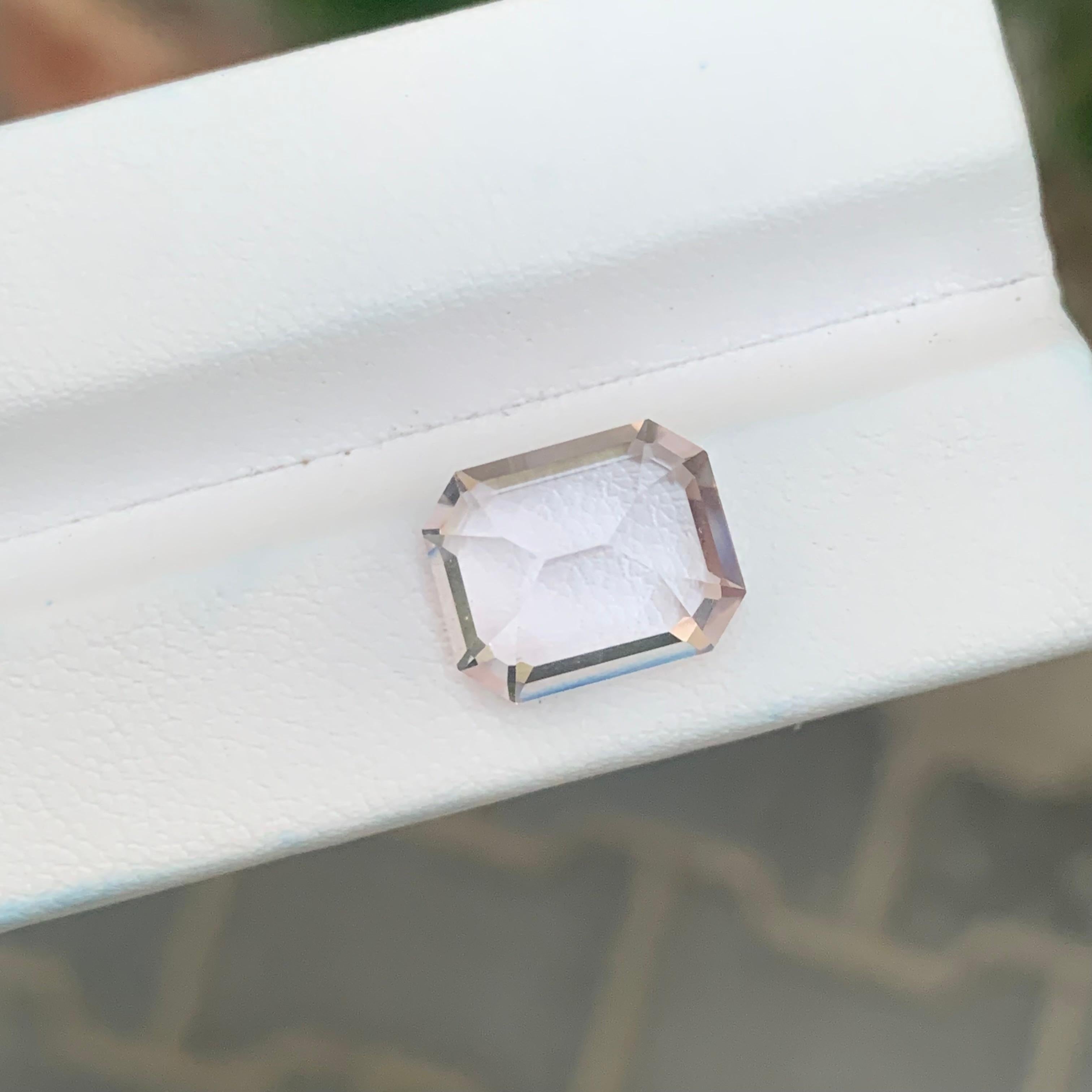 6,40 Karat natürlicher loser Morganit Smaragd Form Edelstein im Angebot 5