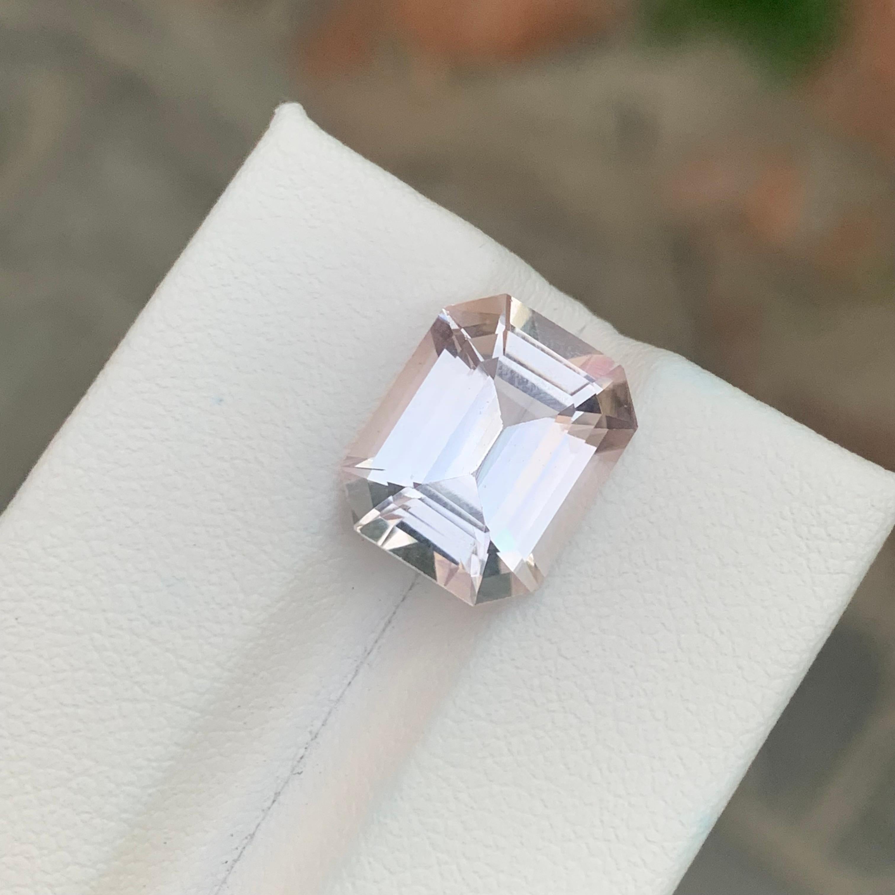 6,40 Karat natürlicher loser Morganit Smaragd Form Edelstein im Angebot 6