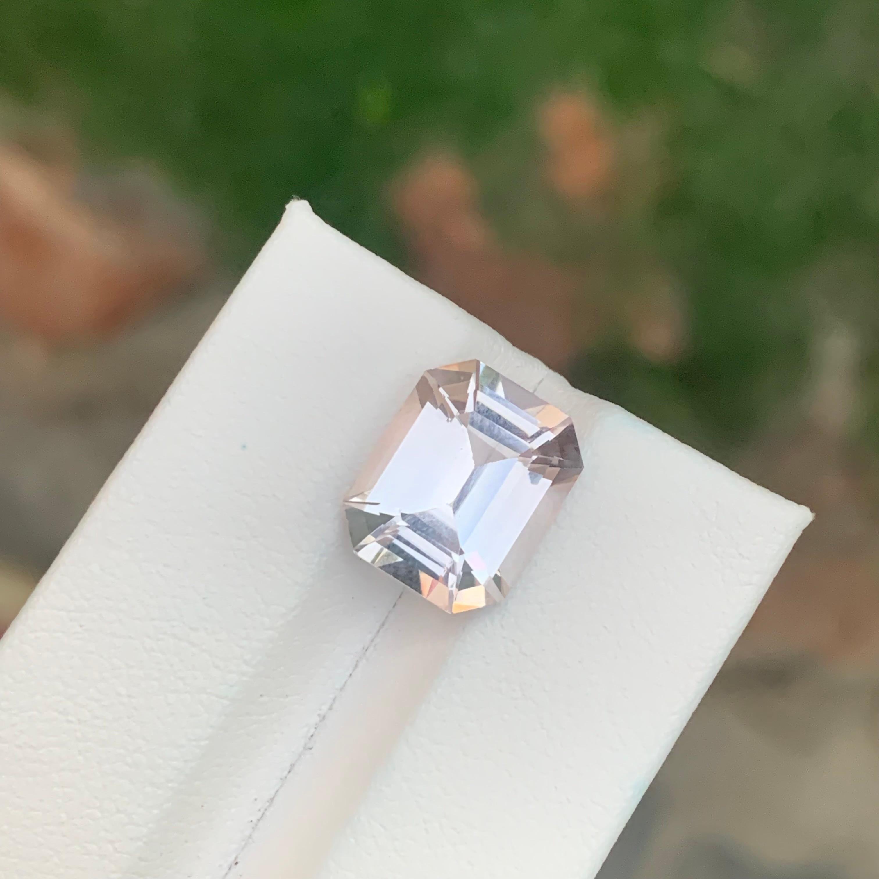 6,40 Karat natürlicher loser Morganit Smaragd Form Edelstein im Zustand „Neu“ im Angebot in Peshawar, PK