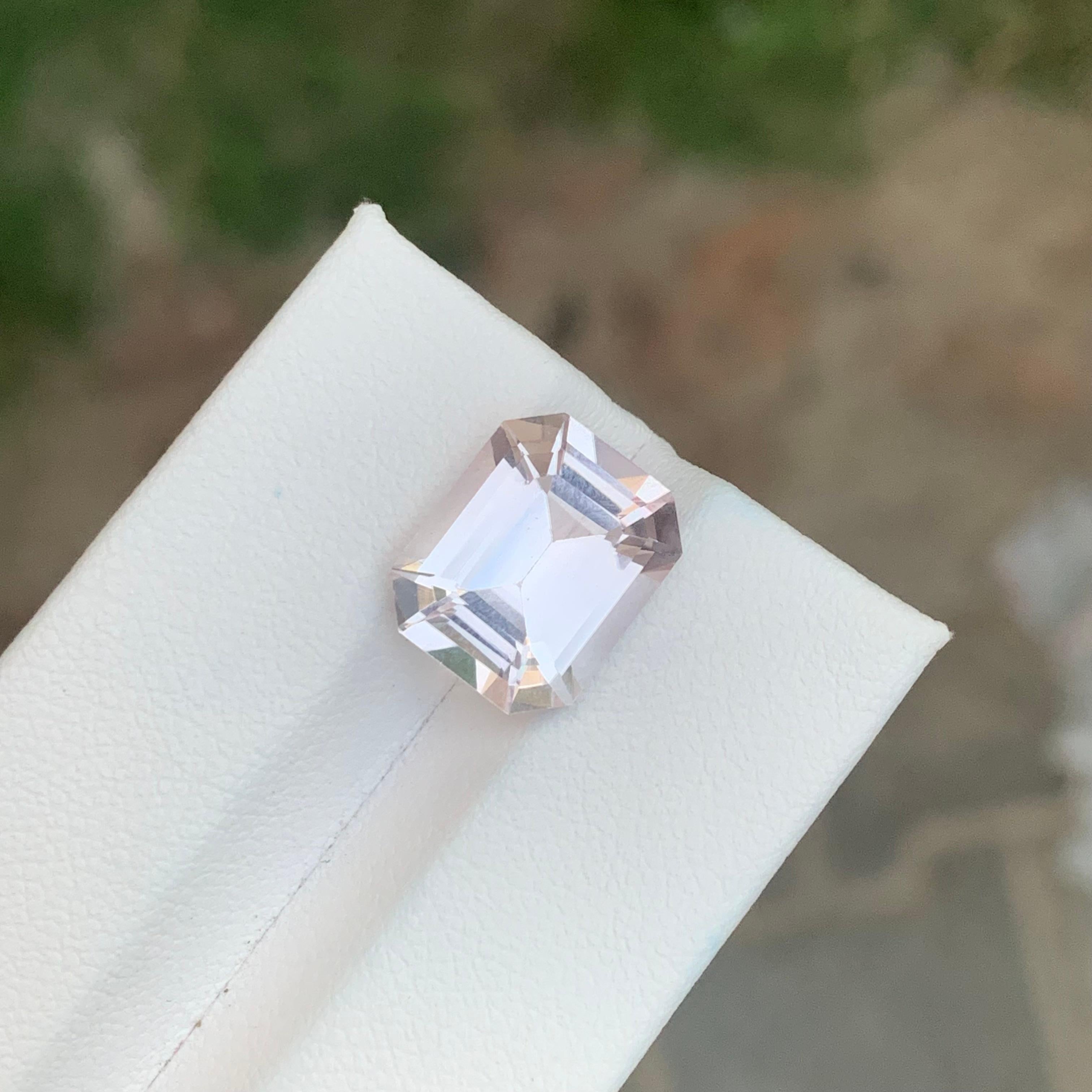 6,40 Karat natürlicher loser Morganit Smaragd Form Edelstein für Damen oder Herren im Angebot
