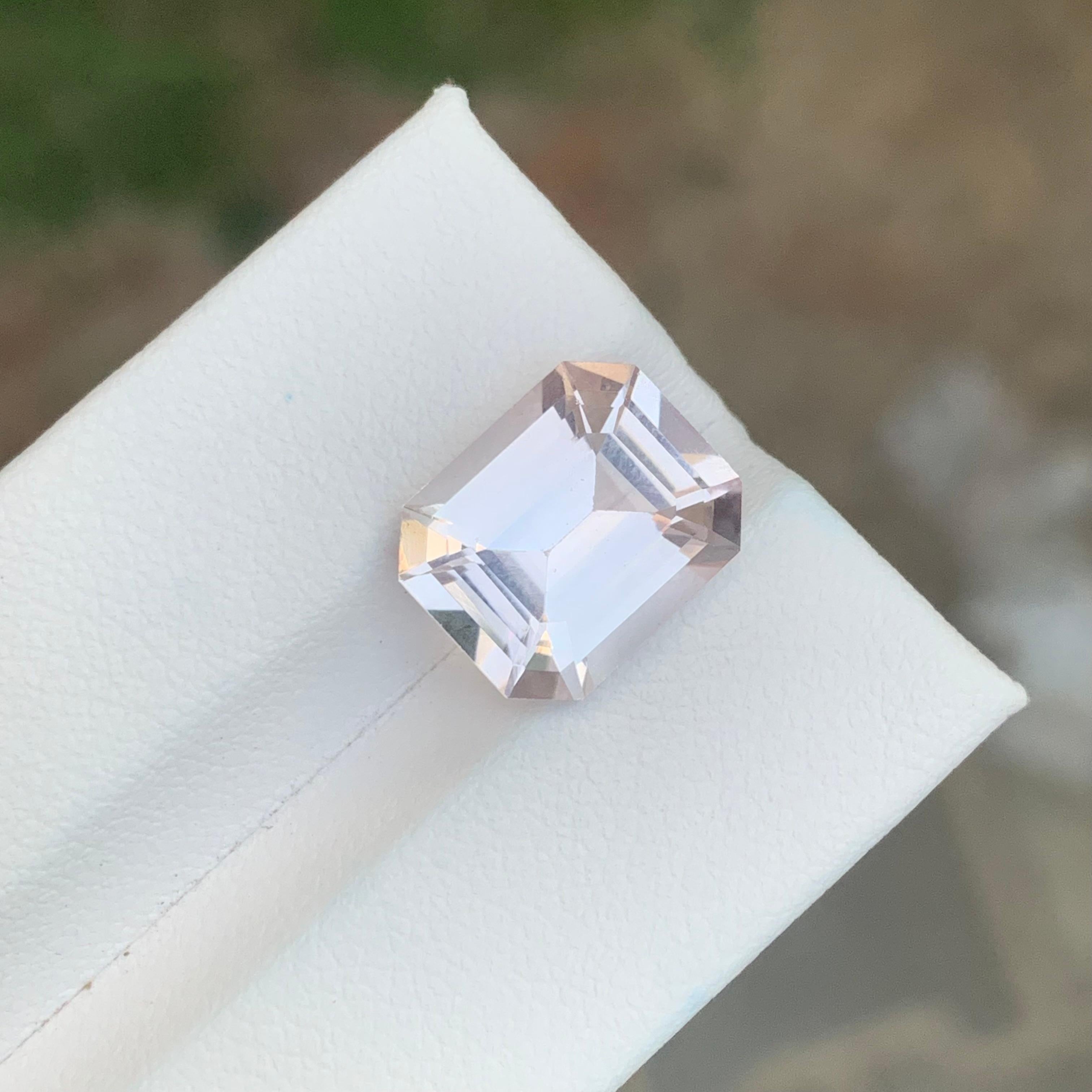 6,40 Karat natürlicher loser Morganit Smaragd Form Edelstein im Angebot 1