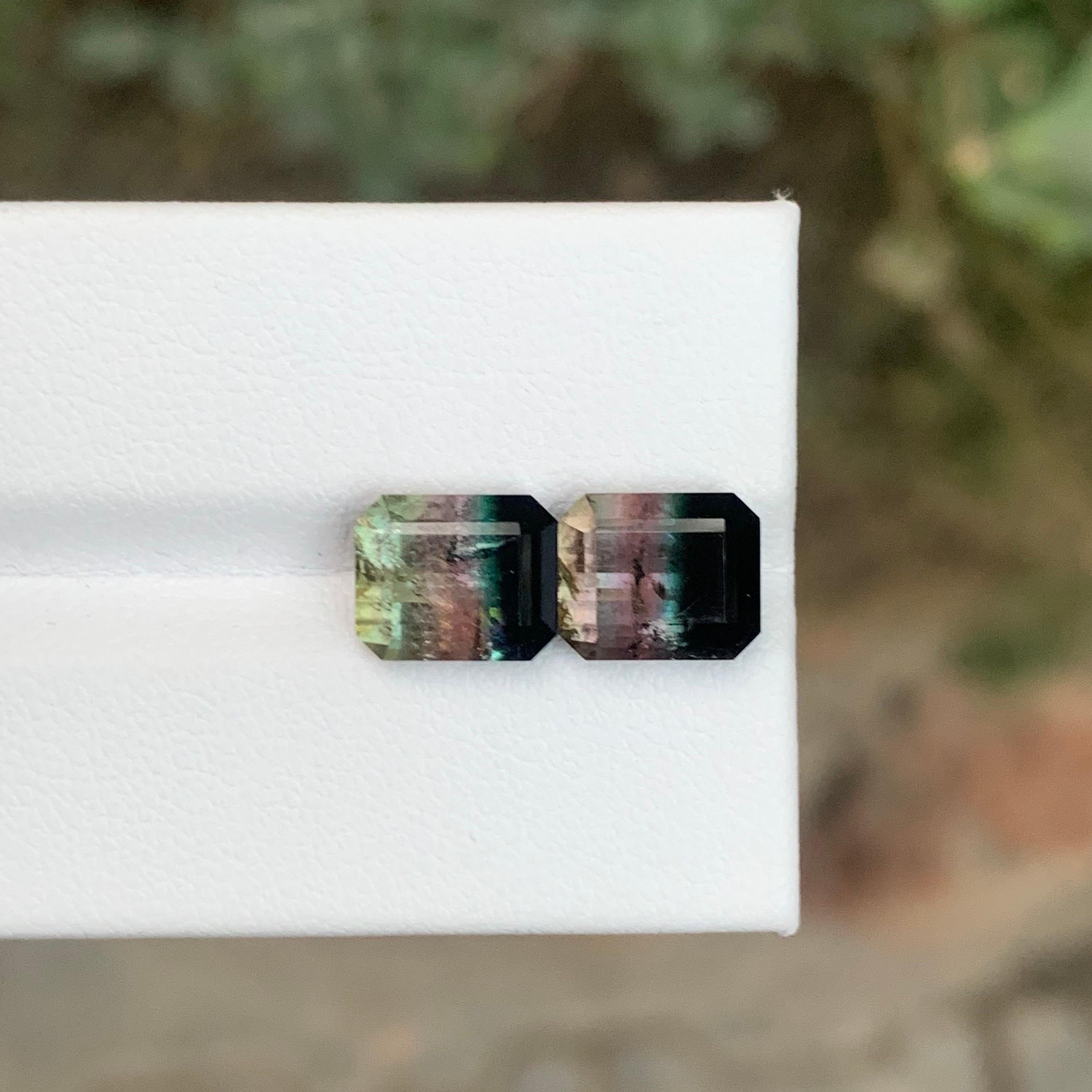 6,40 carati di tormalina parti naturale sfusa a forma di smeraldo in vendita 4