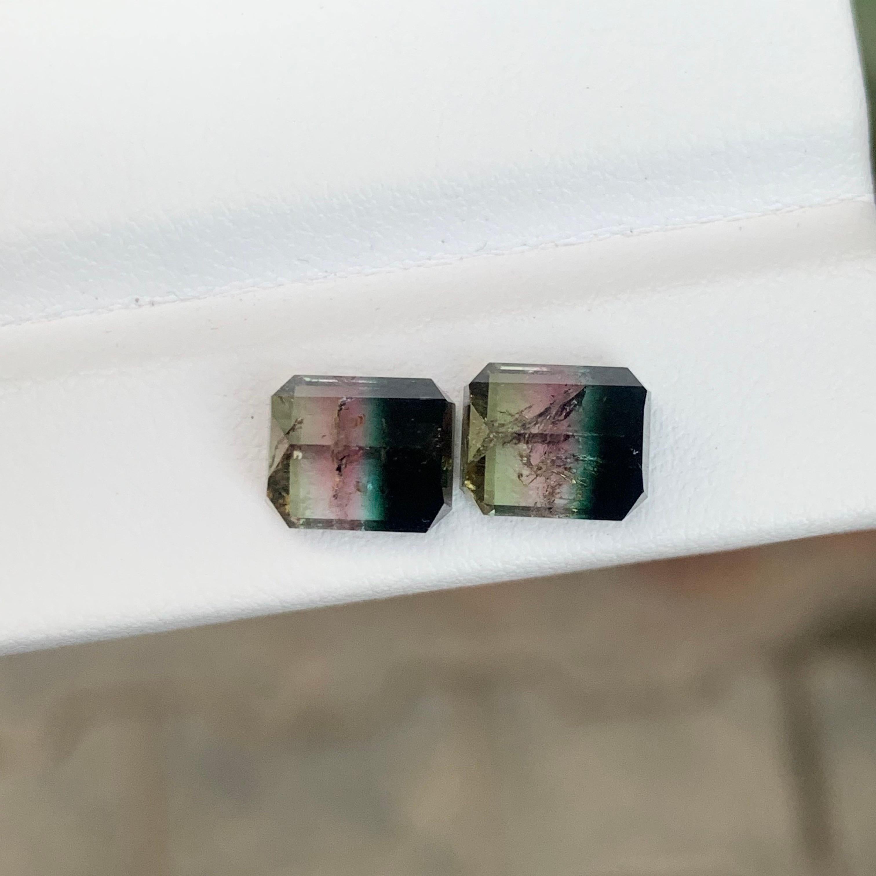 6,40 carati di tormalina parti naturale sfusa a forma di smeraldo in vendita 5