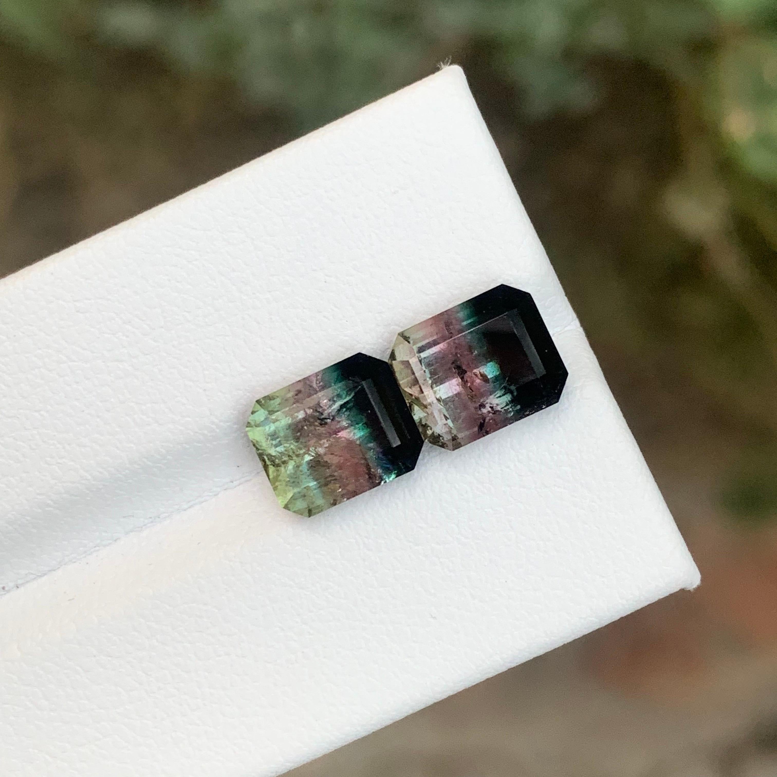 6,40 carati di tormalina parti naturale sfusa a forma di smeraldo in vendita 6