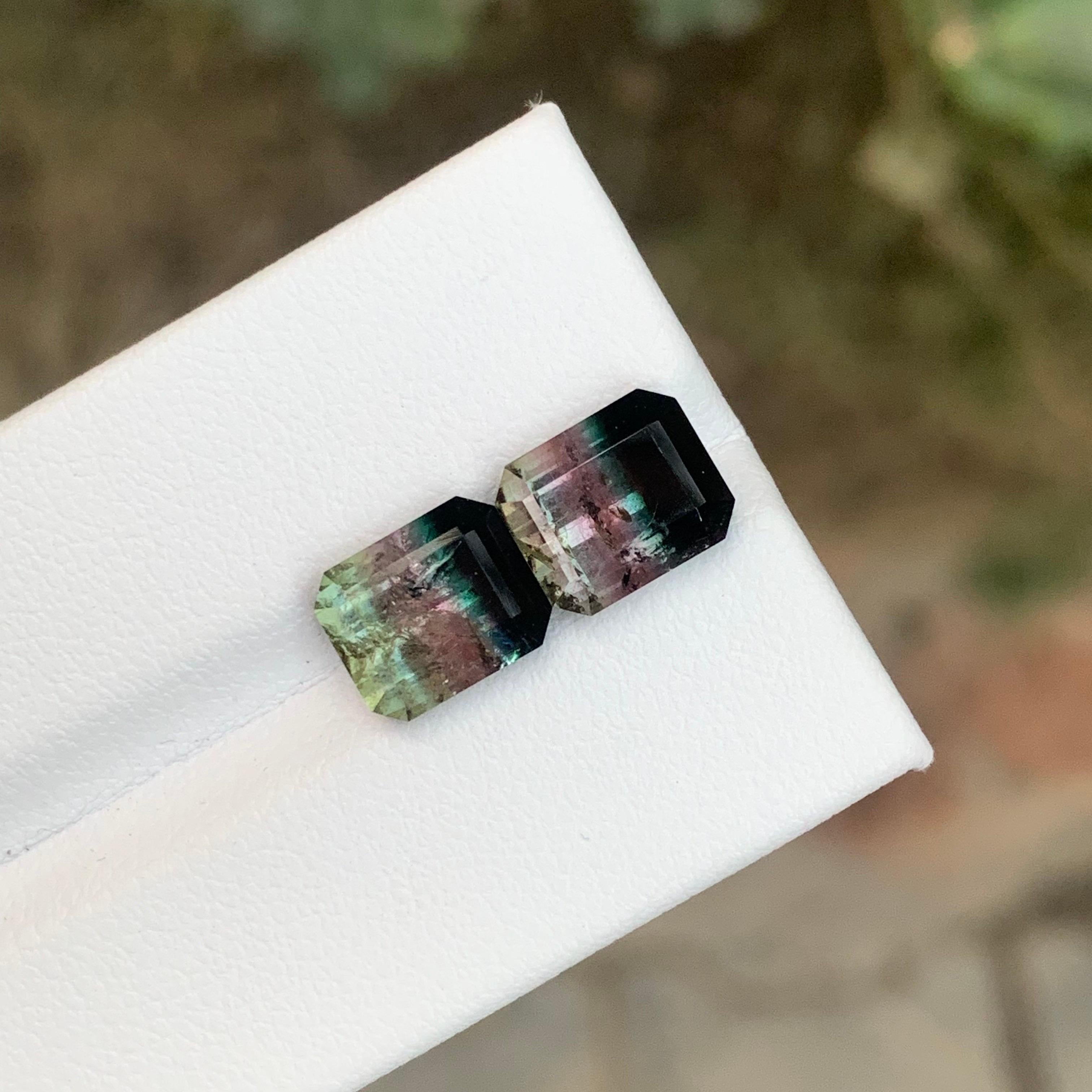 6,40 carati di tormalina parti naturale sfusa a forma di smeraldo in vendita 7