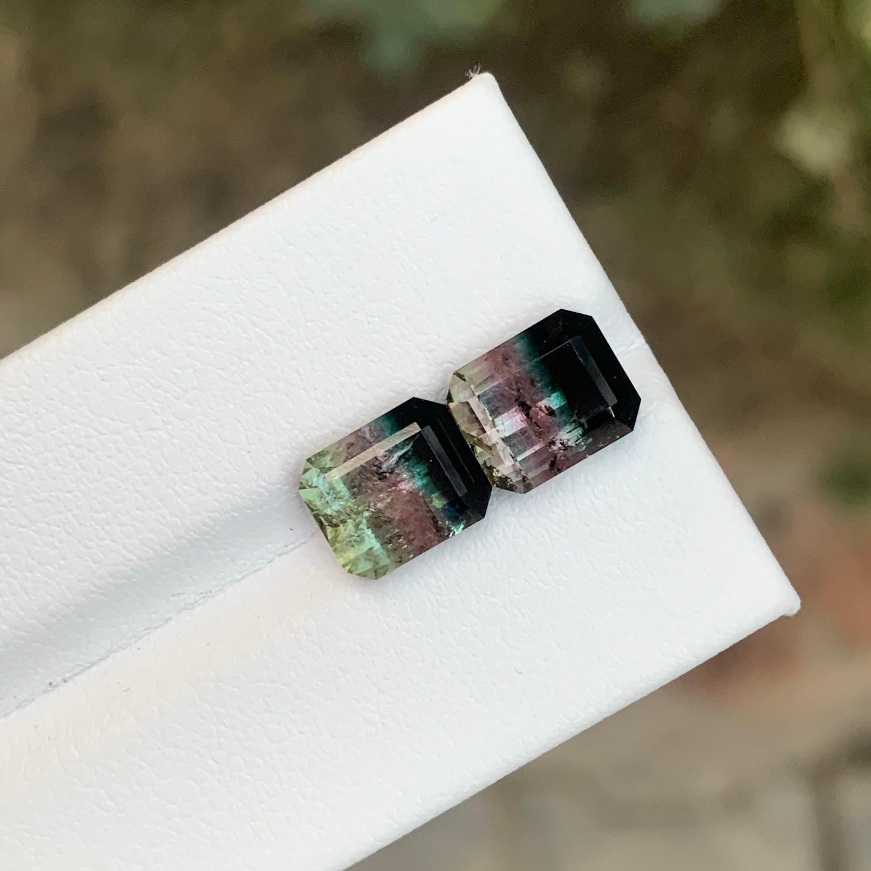 6,40 carati di tormalina parti naturale sfusa a forma di smeraldo in vendita 8