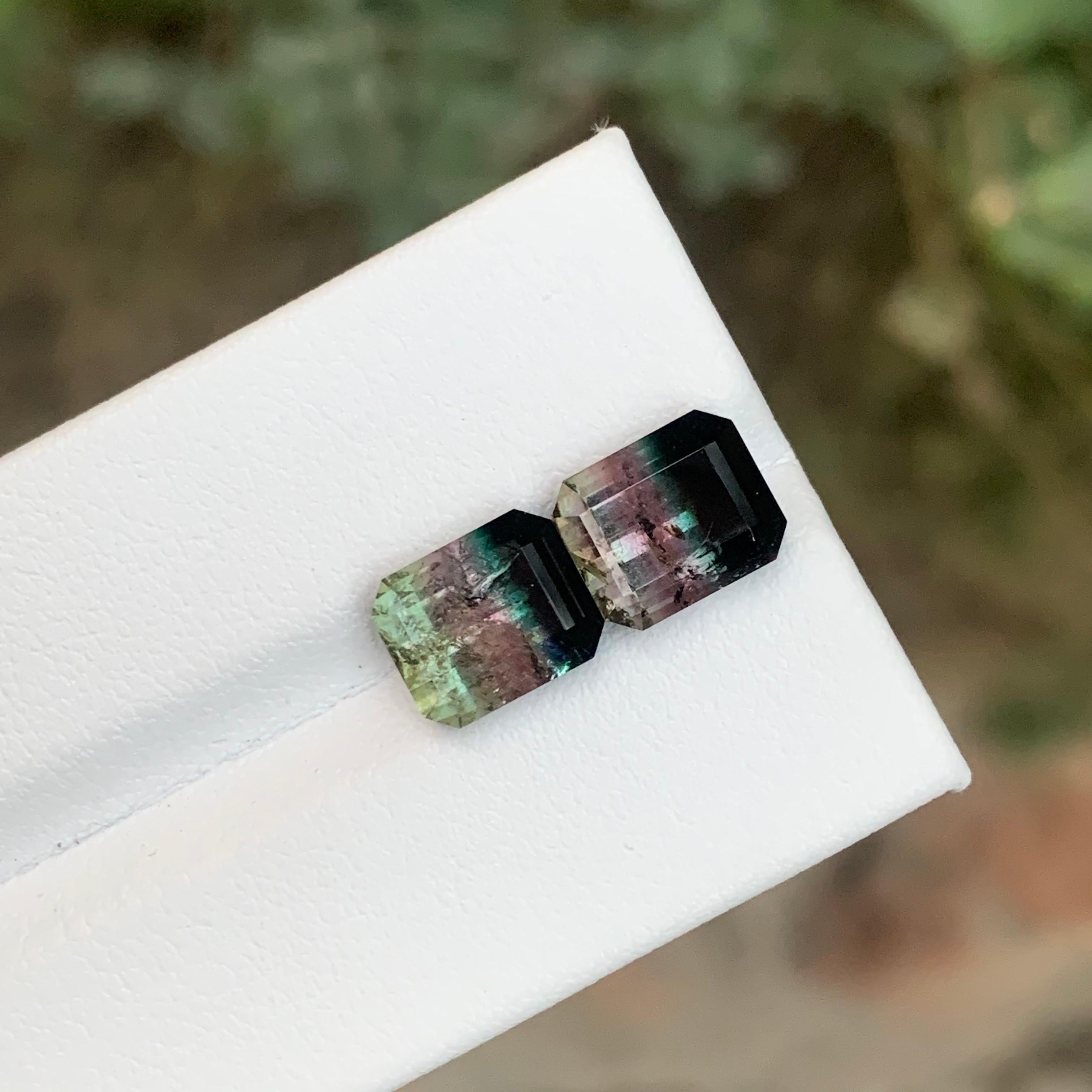 6,40 carati di tormalina parti naturale sfusa a forma di smeraldo in vendita 9