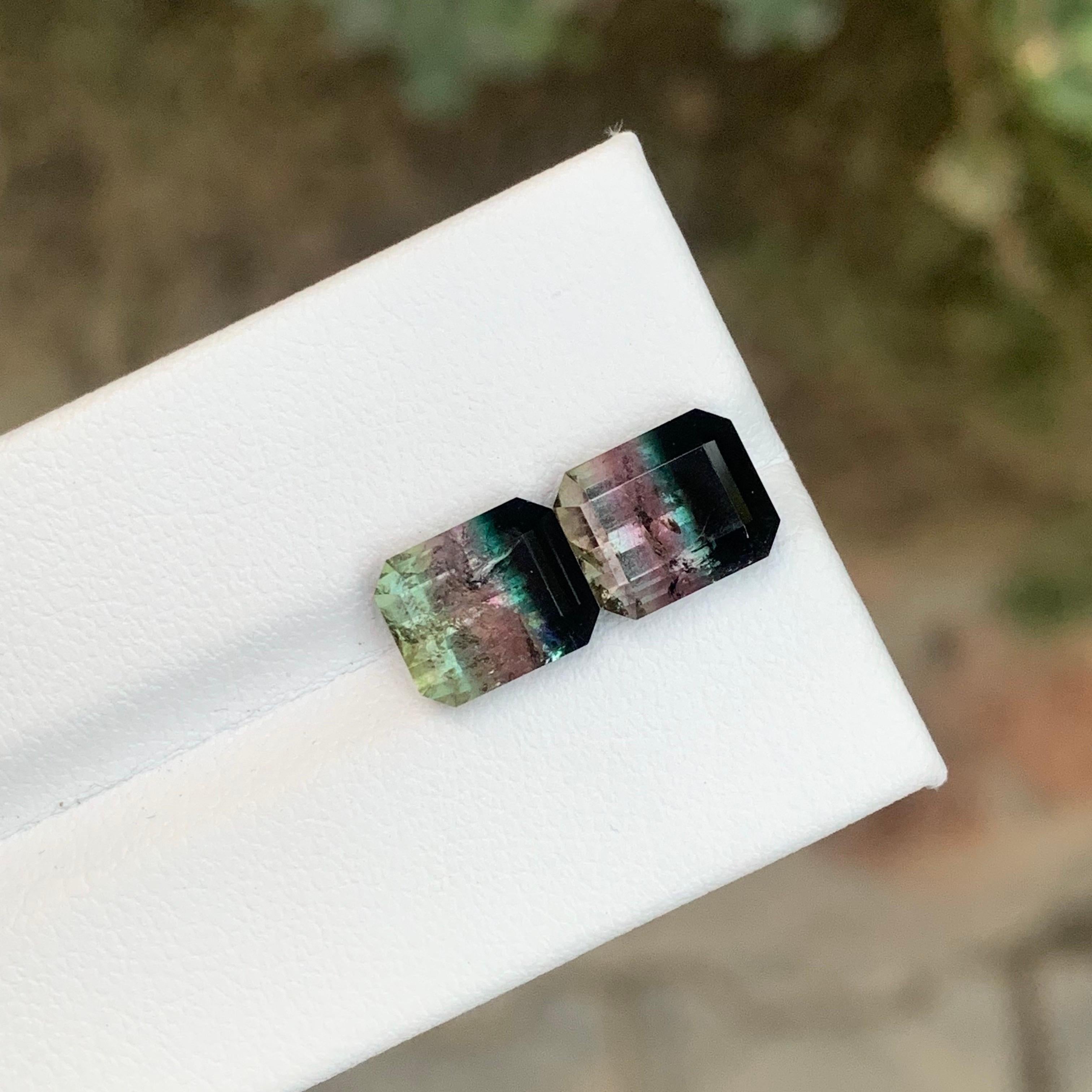 6,40 carati di tormalina parti naturale sfusa a forma di smeraldo in vendita 10