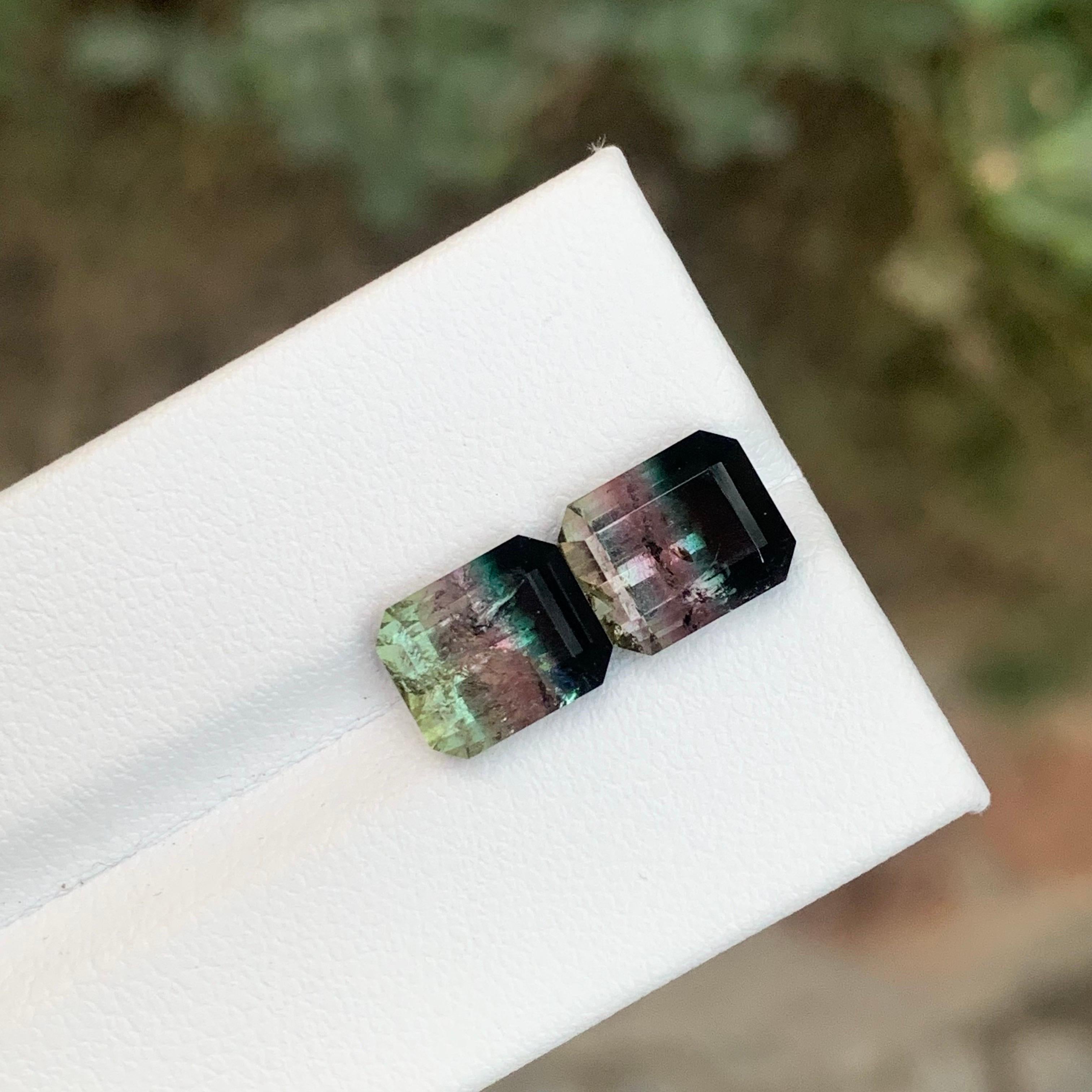 6,40 carati di tormalina parti naturale sfusa a forma di smeraldo In condizioni Nuovo in vendita a Peshawar, PK