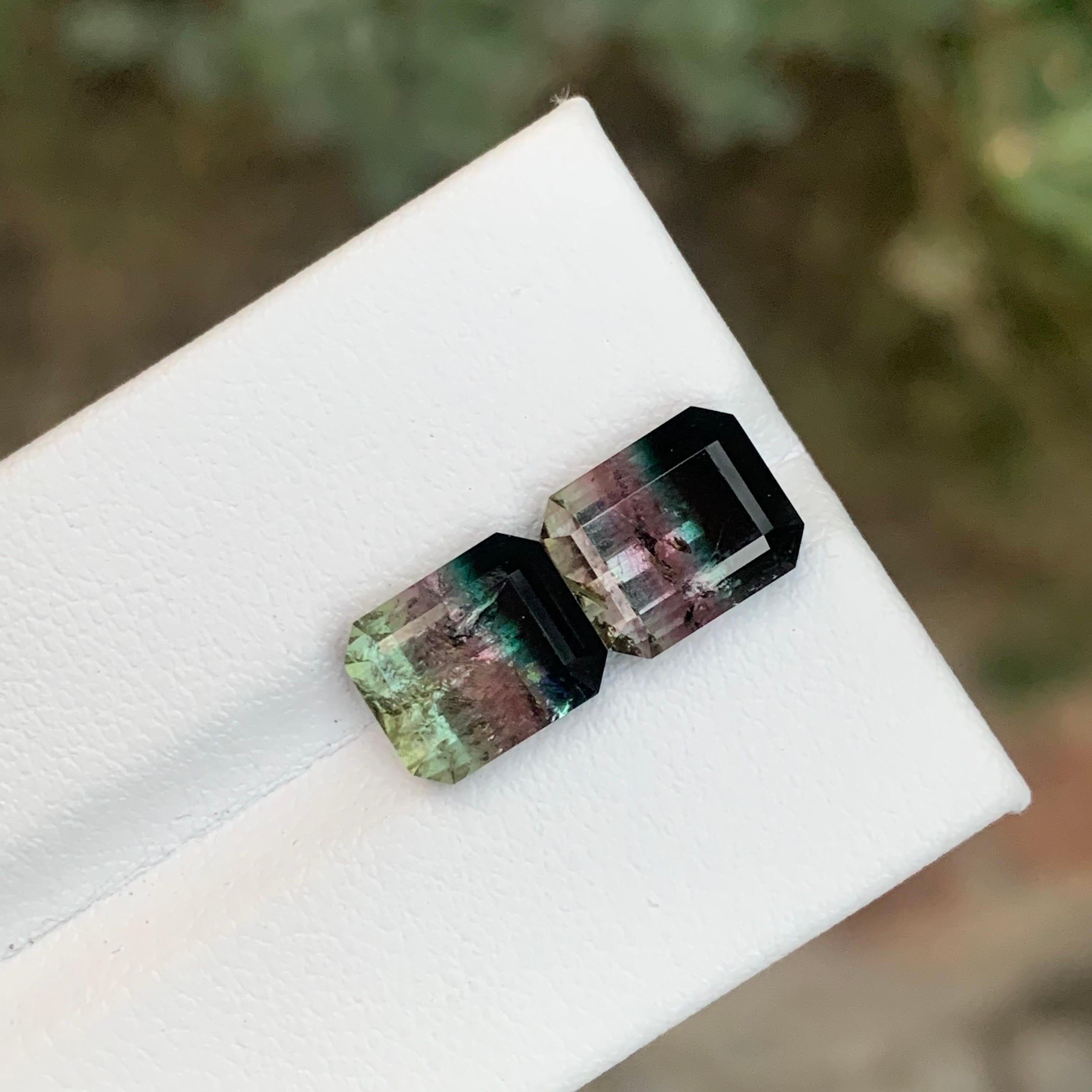 6,40 carati di tormalina parti naturale sfusa a forma di smeraldo in vendita 1