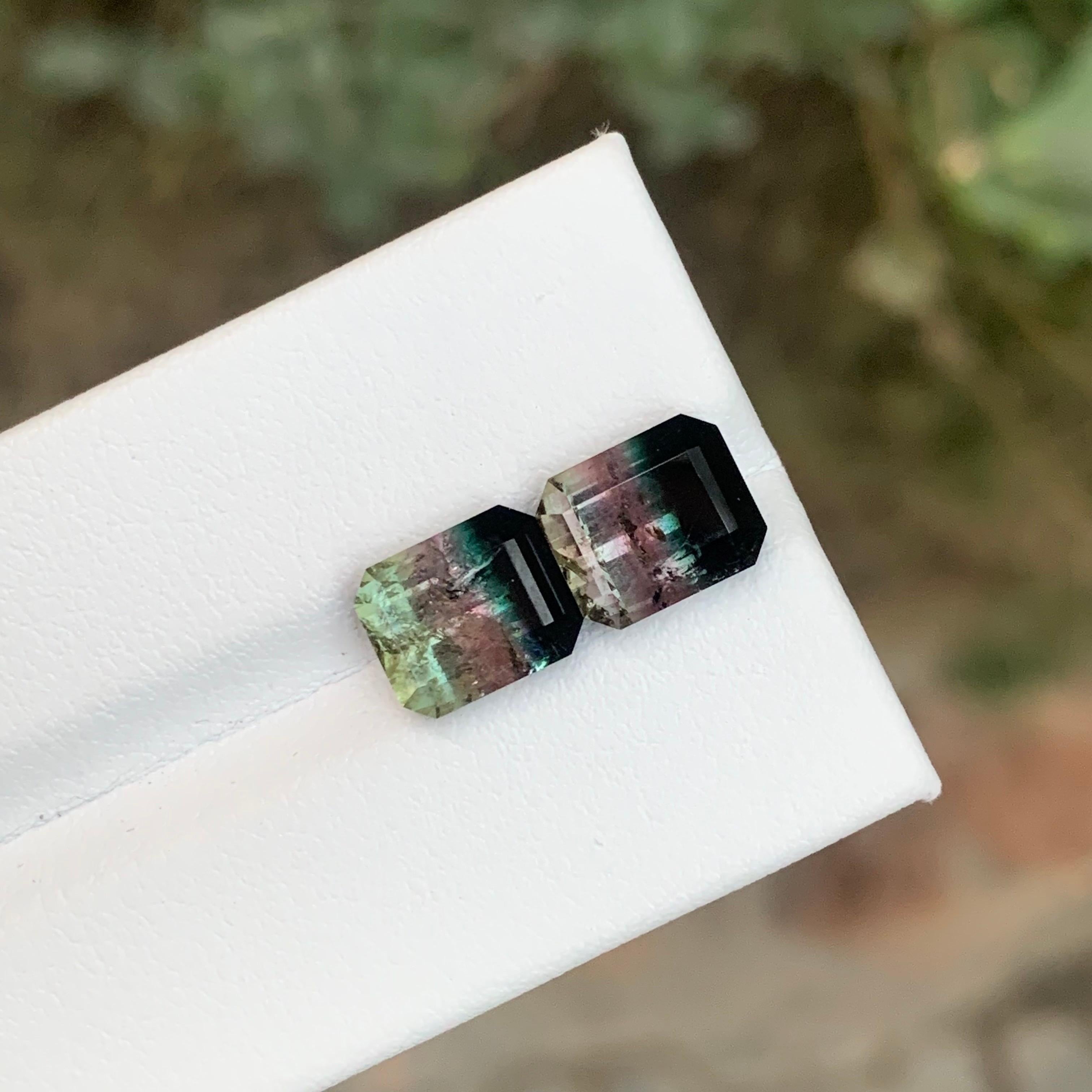 6,40 carati di tormalina parti naturale sfusa a forma di smeraldo in vendita 2