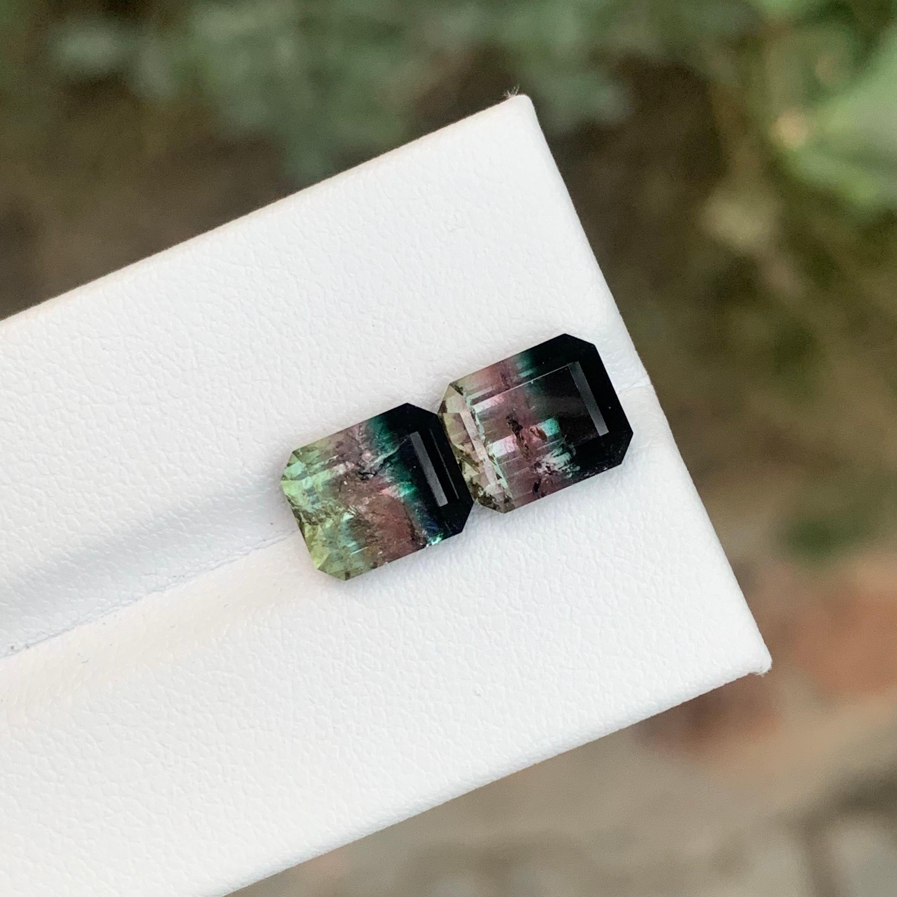 6,40 carati di tormalina parti naturale sfusa a forma di smeraldo in vendita 3