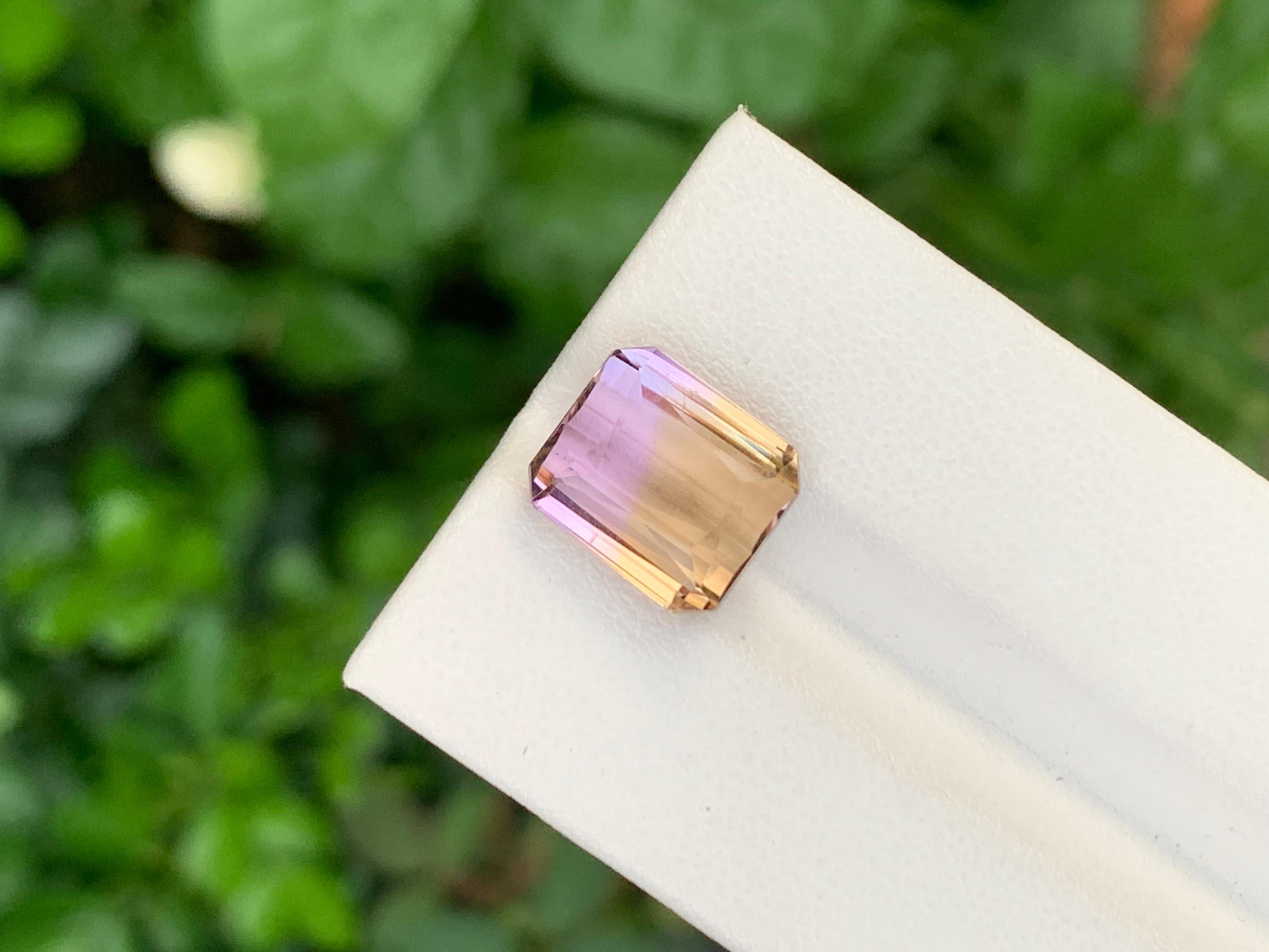 6,40 Karat Hübscher loser Ametrin Smaragd Form Edelstein für Schmuck (Arts and Crafts) im Angebot