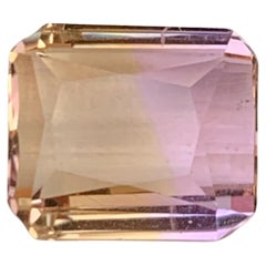 6.40 Carat Pretty Loose Ametrine Emerald Shape Gem For Jewellery