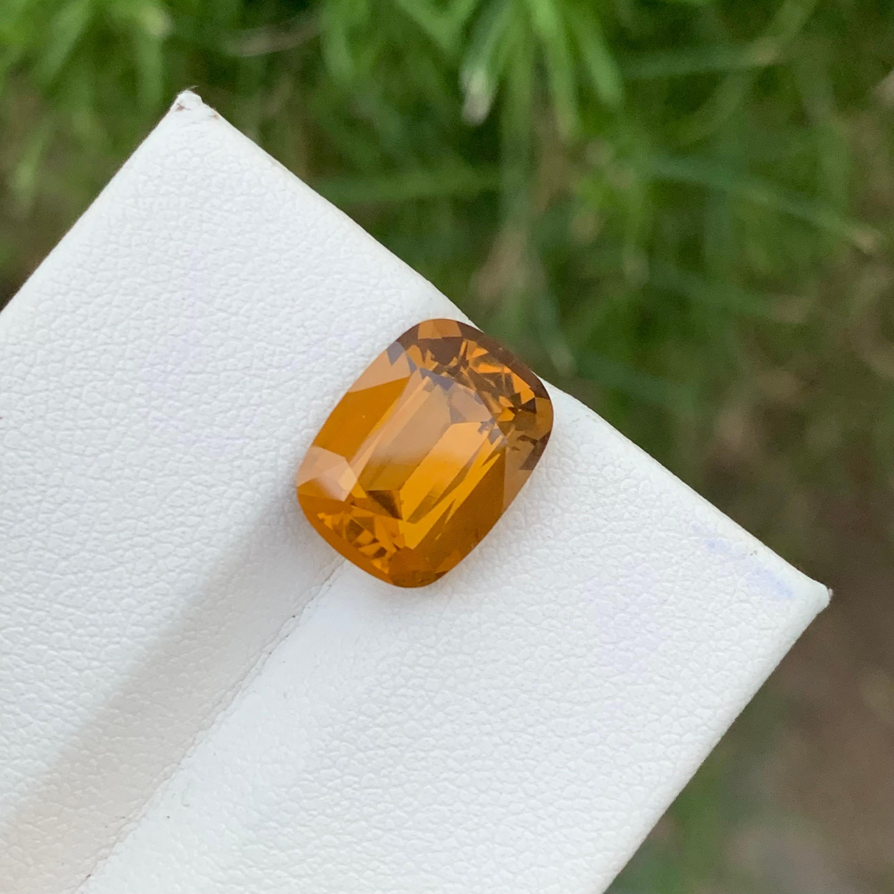 6.40 Carats Natural Loose Yellow Citrine Ring Gem From Brazil Mine For Sale 4
