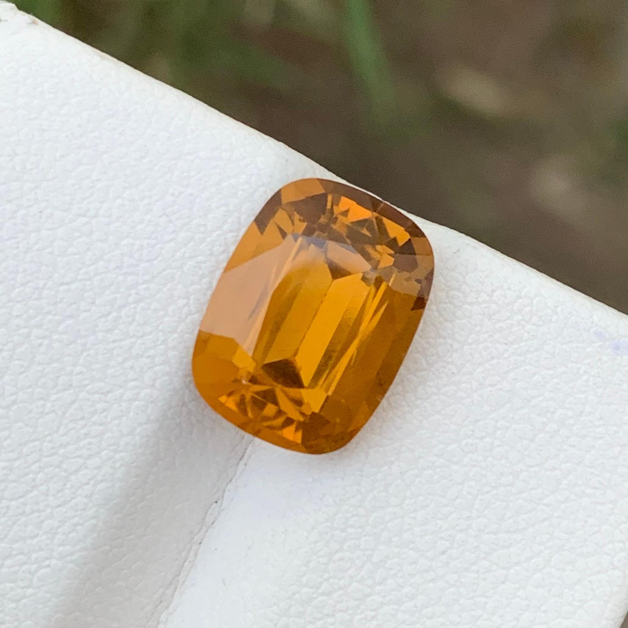 6.40 Carats Natural Loose Yellow Citrine Ring Gem From Brazil Mine For Sale 5