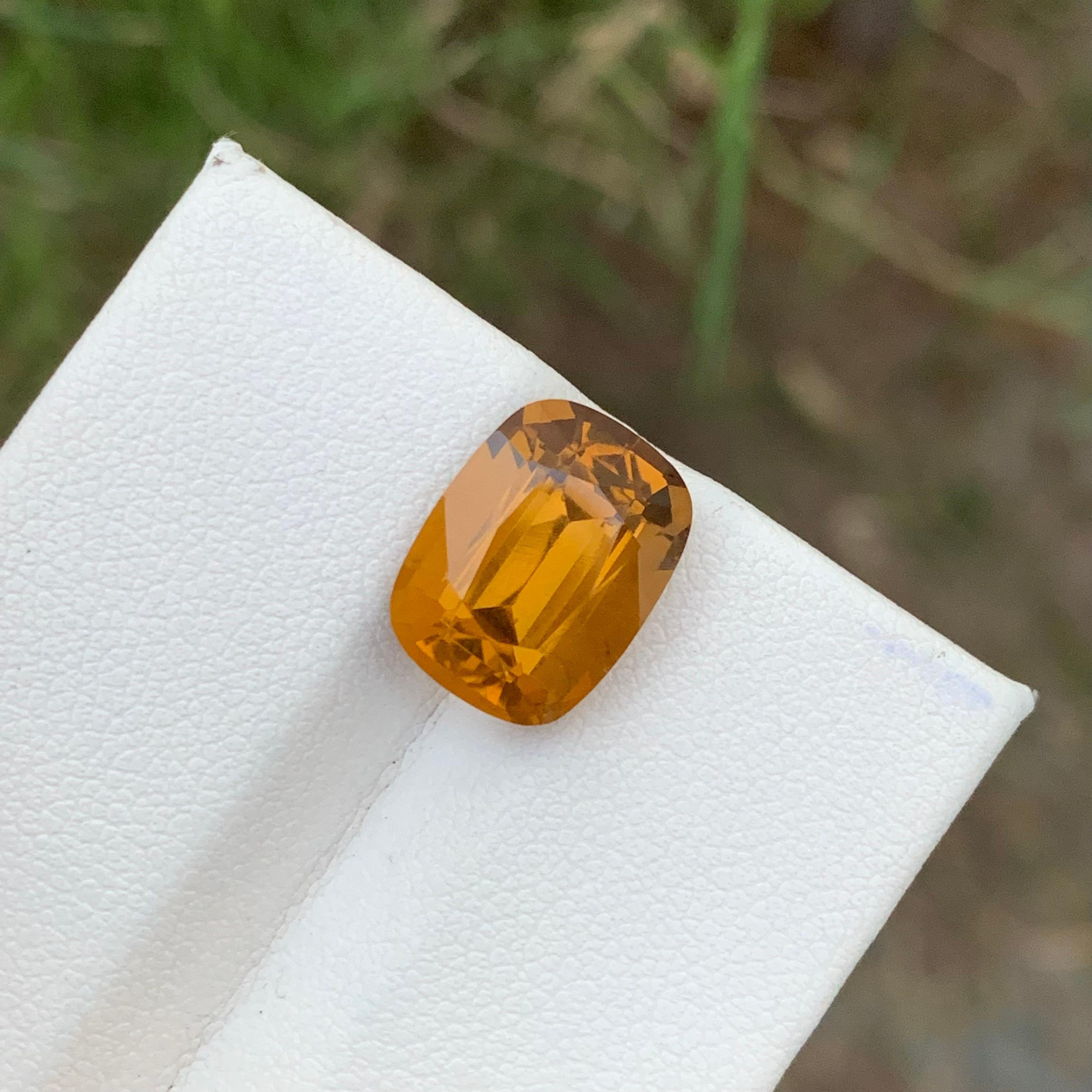 6.40 Carats Natural Loose Yellow Citrine Ring Gem From Brazil Mine For Sale 6